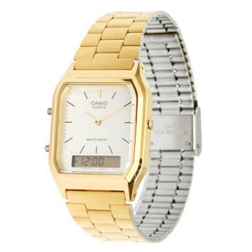 Casio นาฬิกาข้อมือ Classic รุ่น AQ-230GA-9DHDF สีทอง สินค้าของเเท้ รับประกันศูนย์ CMG