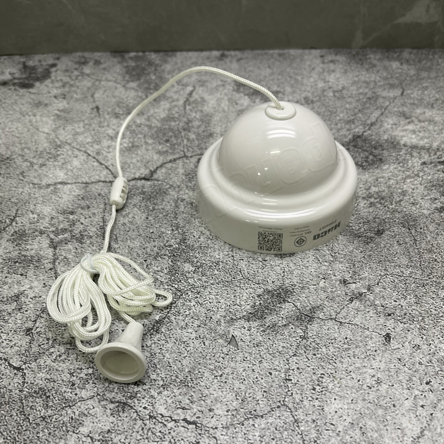 สวิทช์กระตุก แบบเชือก สวิตช์ดึงสำหรับติดเพดาน Ceiling Pull Switch (HACO) P2C (สายยาว 1.4 ม.) (2A 250V), P864W 1&2 Way (สายยาว 1.8 ม.) (6A 250V) Ceiling Pull Switch