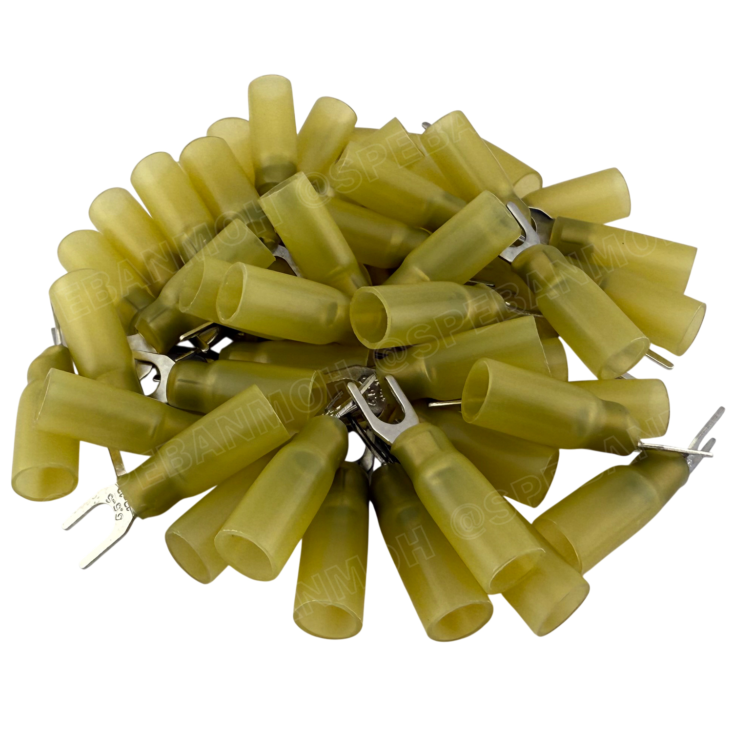 [ 100ชิ้น/แพ็ค ] SH หางปลาแฉก ไนล่อน ปลอกหดได้ Nylon Insulated Crimping Terminal หางปลาหุ้มฉนวน เทอร์มินอล หางปลาย้ำสายไฟ หางปลาวาย หางปลาแฉกหุ้ม หางปลาแฉก Terminal Crimping หางปลา แฉกหุ้ม หางปลาต่อสาย ขั้วต่อสายไฟ หางปลาก้ามปู หางปลา