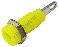 [ 5ชิ้น ] BDP-002 บานานาแจ็ค ติดแท่น (Banana Socket) Ø 2 mm เหลือง (Yellow) บานานาแจ็ค Banana Jack ปลั๊กกล้วยติดแท่น Biding Post Mounting Type ปลั๊กก้วย ตัวเมีย ติดเเท่น Test Lead Socket ไบดิ้งโพส ปลั๊ก แจ็ค ไบดิ้งโพส ขั้วต่อทดลอง ปลั๊กตัวเมีย เดี่ยว แบบ