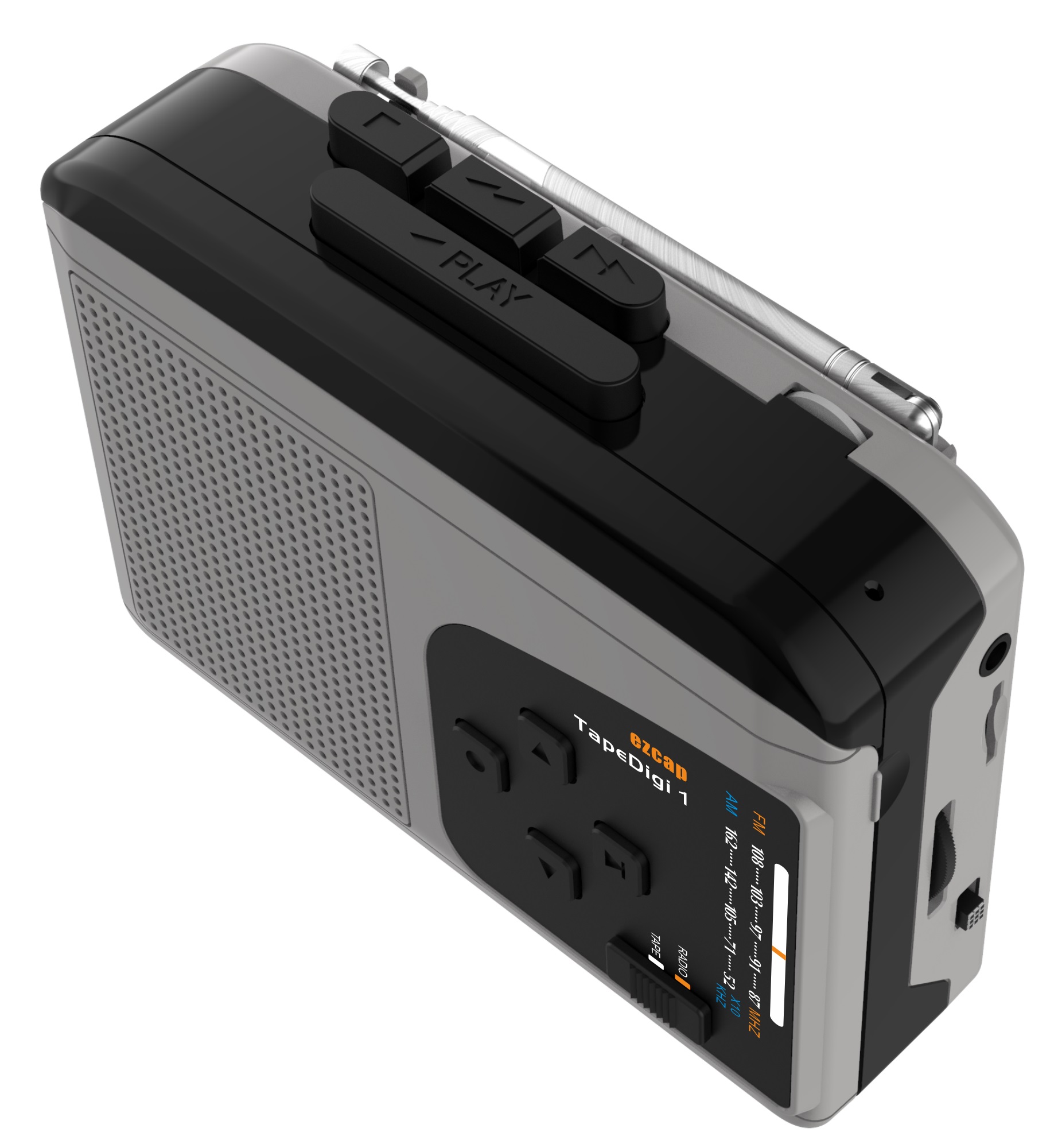 เครื่องเล่นเทปแปลงเป็น MP3 รุ่น Micro SD card ไม่ต้องใช้คอม วิทยุ FM/AM ลำโพงในตัว ฟรี!! สาย USB แปลงไฟไม่ง้อถ่าน (EZ-234)