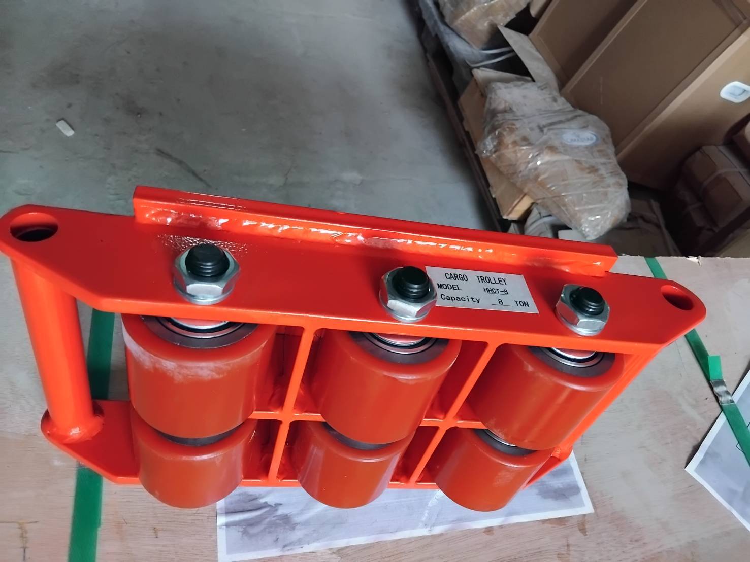 เต่าลากเครื่องจักรรุ่นล้อ PU ขนาด 8 ตัน