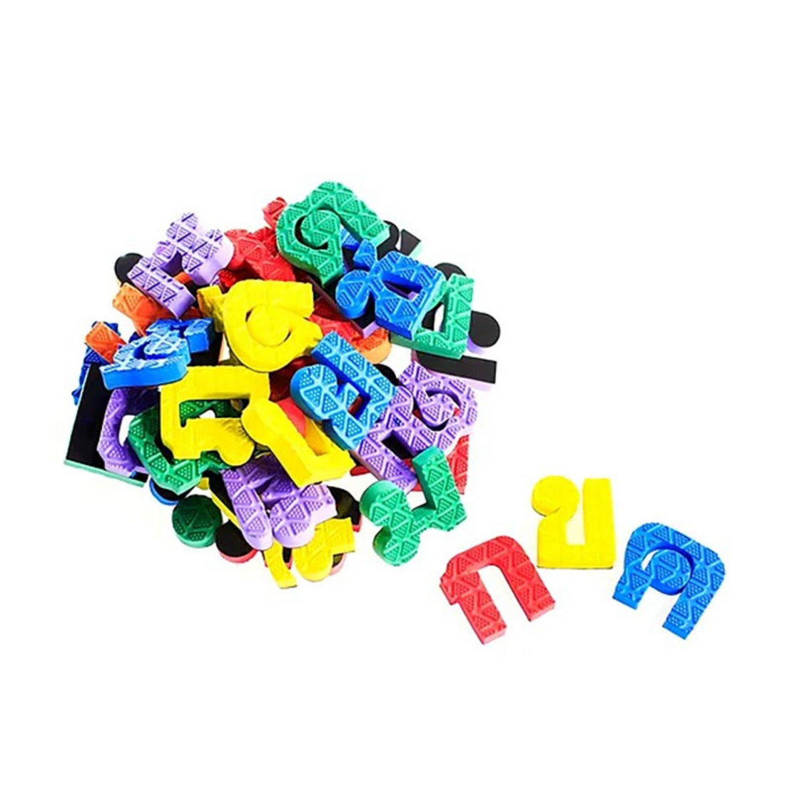 โฟมยาง ASTA อักษรแม่เหล็ก พยัญชนะไทย ก-ฮ / พยัญชนะอังกฤษ A-Z / ตัวเลขอาราบิก 0-9 / ตัวเลขไทย ๐-๙ / สระภาษาไทย