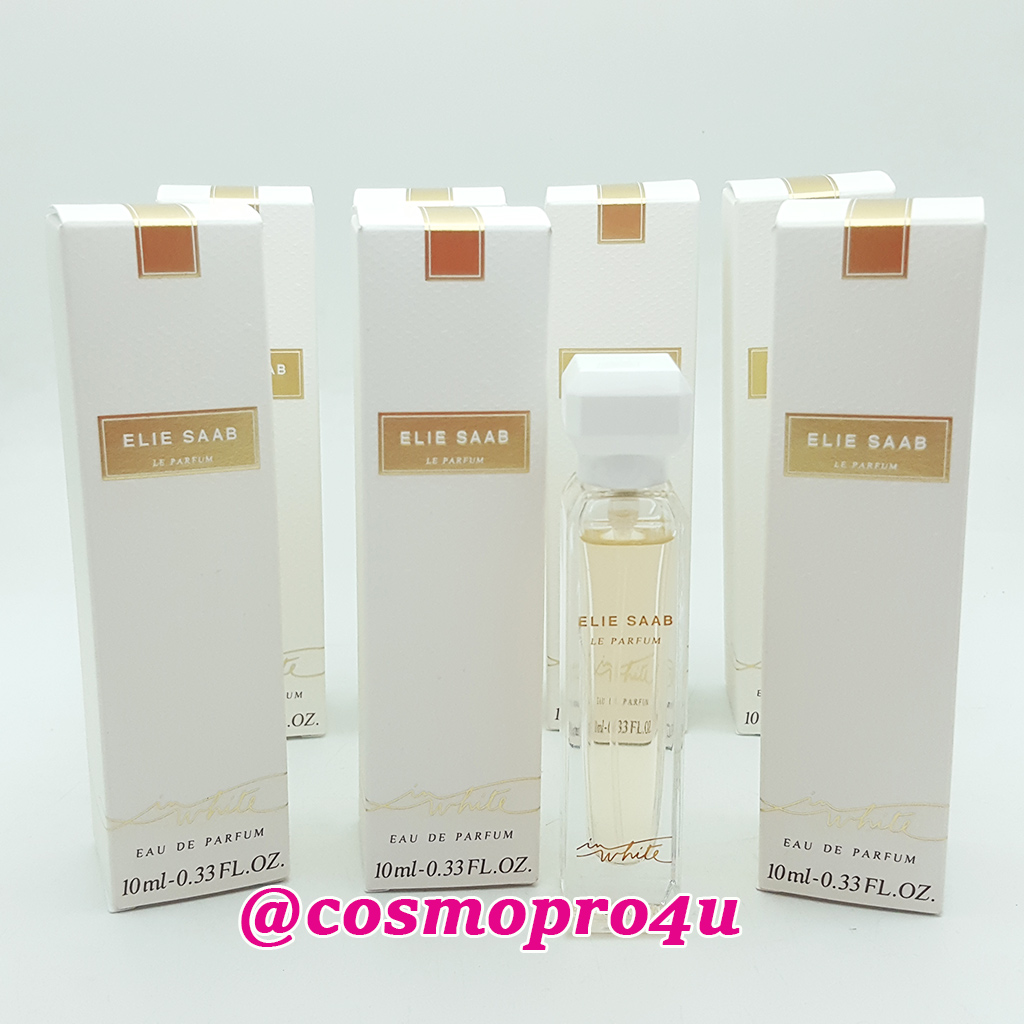 (มินิ) น้ำหอม ELIE SAAB Le Parfum in White EDP 10ml หัวสเปรย์ กล่องสีขาว เอลิซ้าบ อิน ไว้ท์ กลิ่นหอมแนว white Floral-Amber