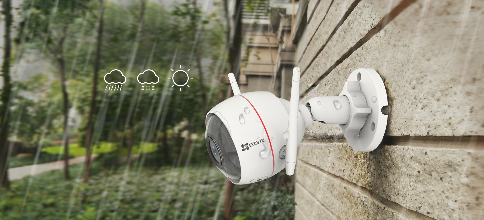 Camera EZVIZ WiFi Outdoor CS-CV310-A0-1B2WFR ประกันศูนย์ไทย