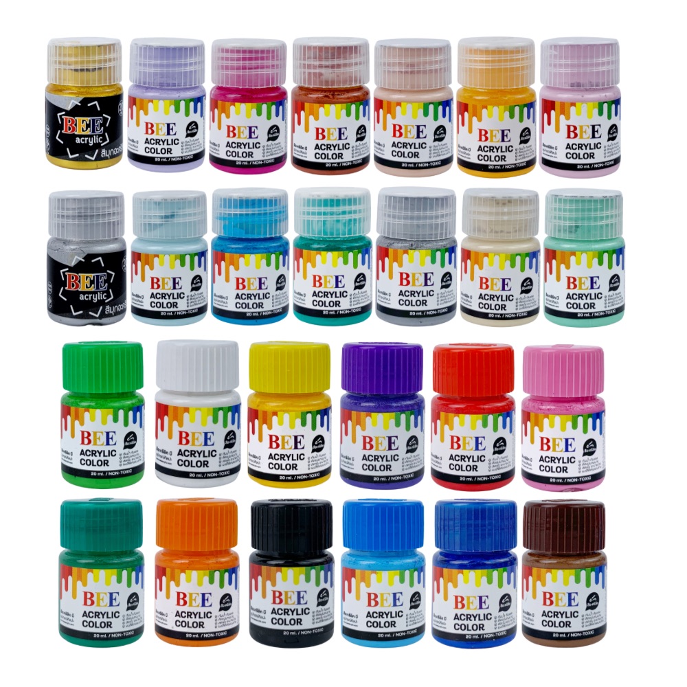 สีอะคริลิค BEE 20cc. สีสด และสีพาสเทล
