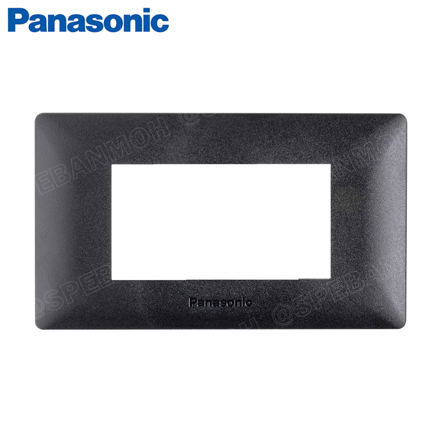 WEGN6803B INITIO PANASONIC 1-Touch Plate, 1-Gang 3-Device (Black)