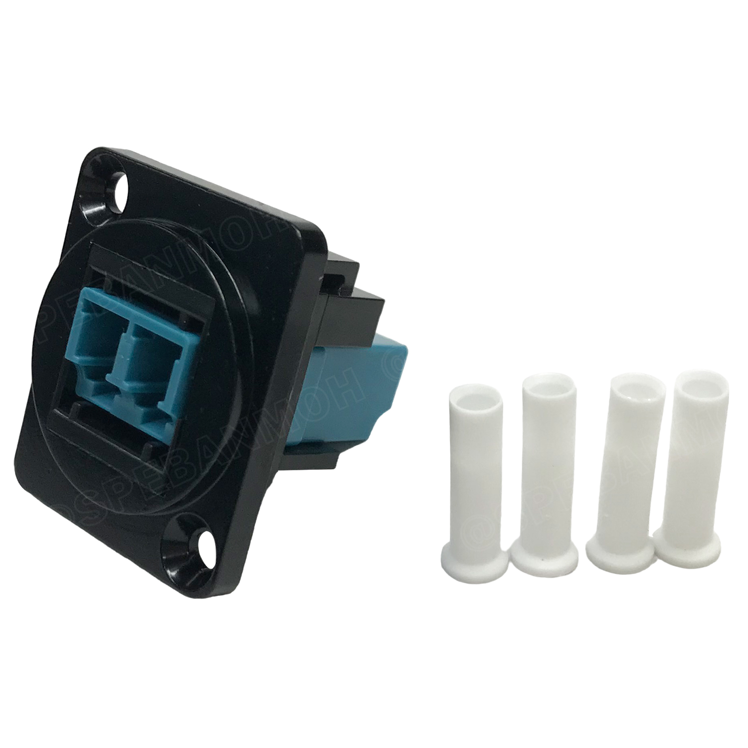 [ 1 ชิ้น ] FO-1207 Fiber Optics คอนเน็คเตอร์ต่อกลางไฟเบอร์ออฟติค LC-LC Duplex Fiber optic Adapter Fiber Optic Connector Adapter หัวไฟเบอร์ อะแดปเตอร์ไฟเบอร์ Inline Conector Fiber Optic ตัวต่อกลางสายไฟเบอร์ LC To LC