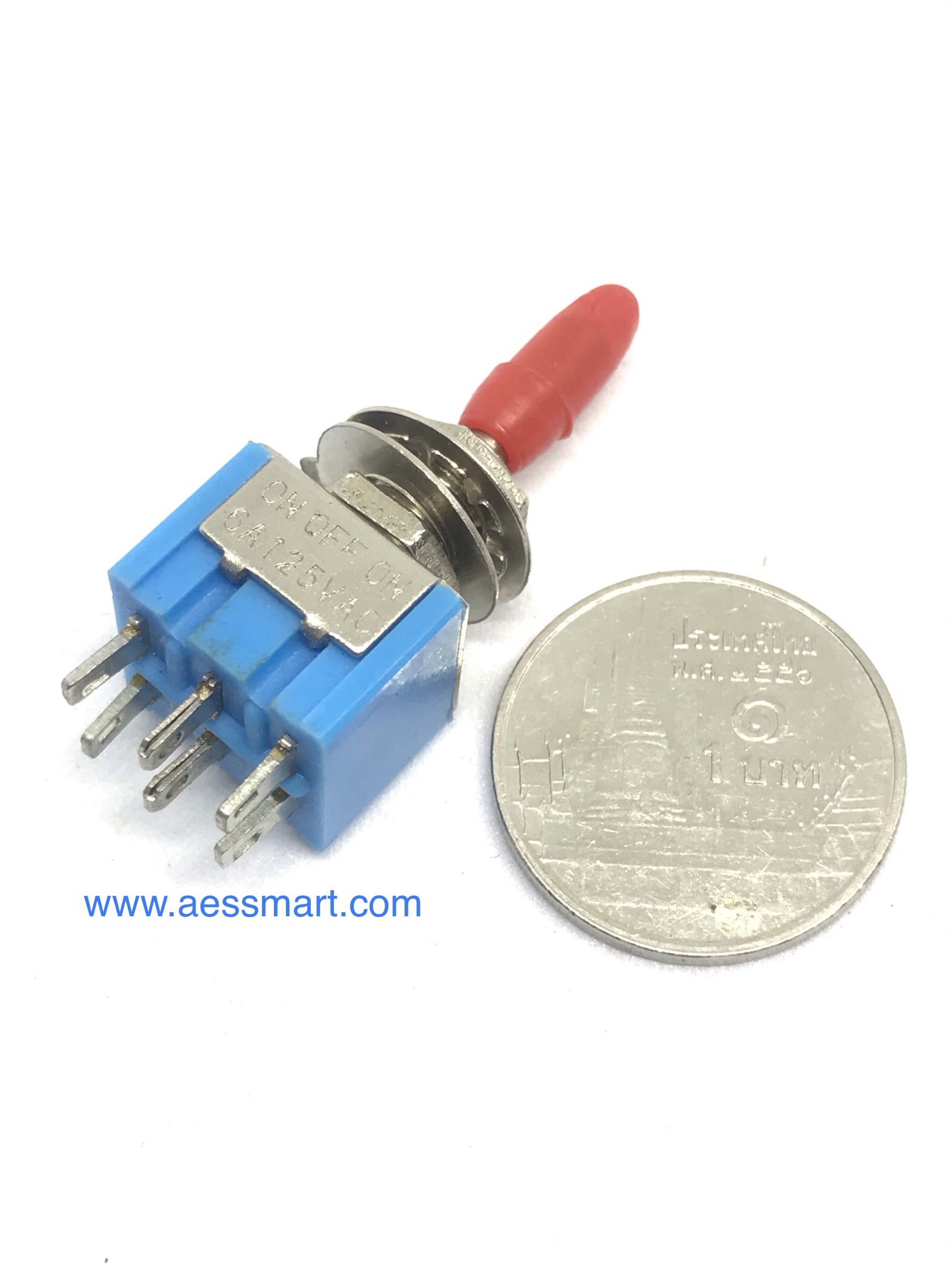 SPDT01 : SPDT switch,6 pin,3A/250V on/off/on