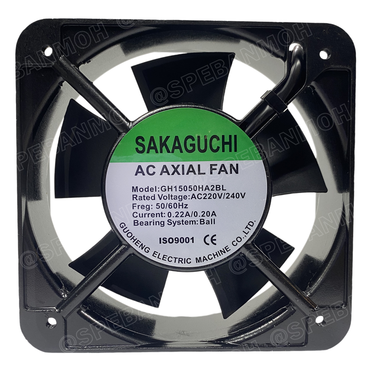 [ 1 ชิ้น ] GH15050HA2BL 220VAC พัดลมระบายอากาศ Axial Fan บอดี้เหล็ก พัดลมระบายอากาศ Axial Fan พัดลมระบายอากาศ Sakaguchi พัดลมระบายอากาศแบบลูกปืน พัดลมสี่เหลี่ยม พัดลมเหลี่ยมดำ พัดลมระบายเครื่อง พัดลมระบายความร้อน พัดลมอุตสาหกรรม พัดลม FAN Fan case compu