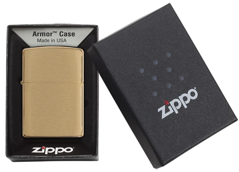 Zippo 168 Armor Brushed Brass
