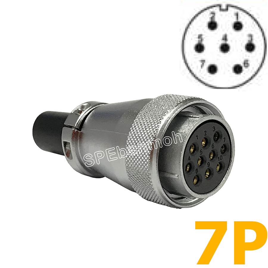 WS28-TQF-7 ปลั๊กเหล็ก Metal Connector Aviation Plug Weipu Connector WS28 ปลั๊กเหล็ก 28มิล 28mm Metal Connector ปลั๊กเหล็ก Male Female Connectors Socket Aviation Plug คอนเนคเตอร์เหล็ก คอนเนคเตอร์ตัวผู้ตัวเมีย ขั้วไฟฟ้าเเบบเหล็ก
