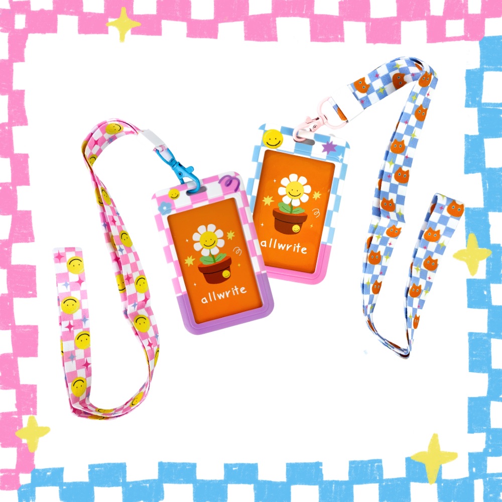 ID Case ป้ายคล้องคอ ห้ายห้อยคอพลาสติกแข็ง พร้อมสาย allwrite รุ่น AW268 ลายน่ารัก