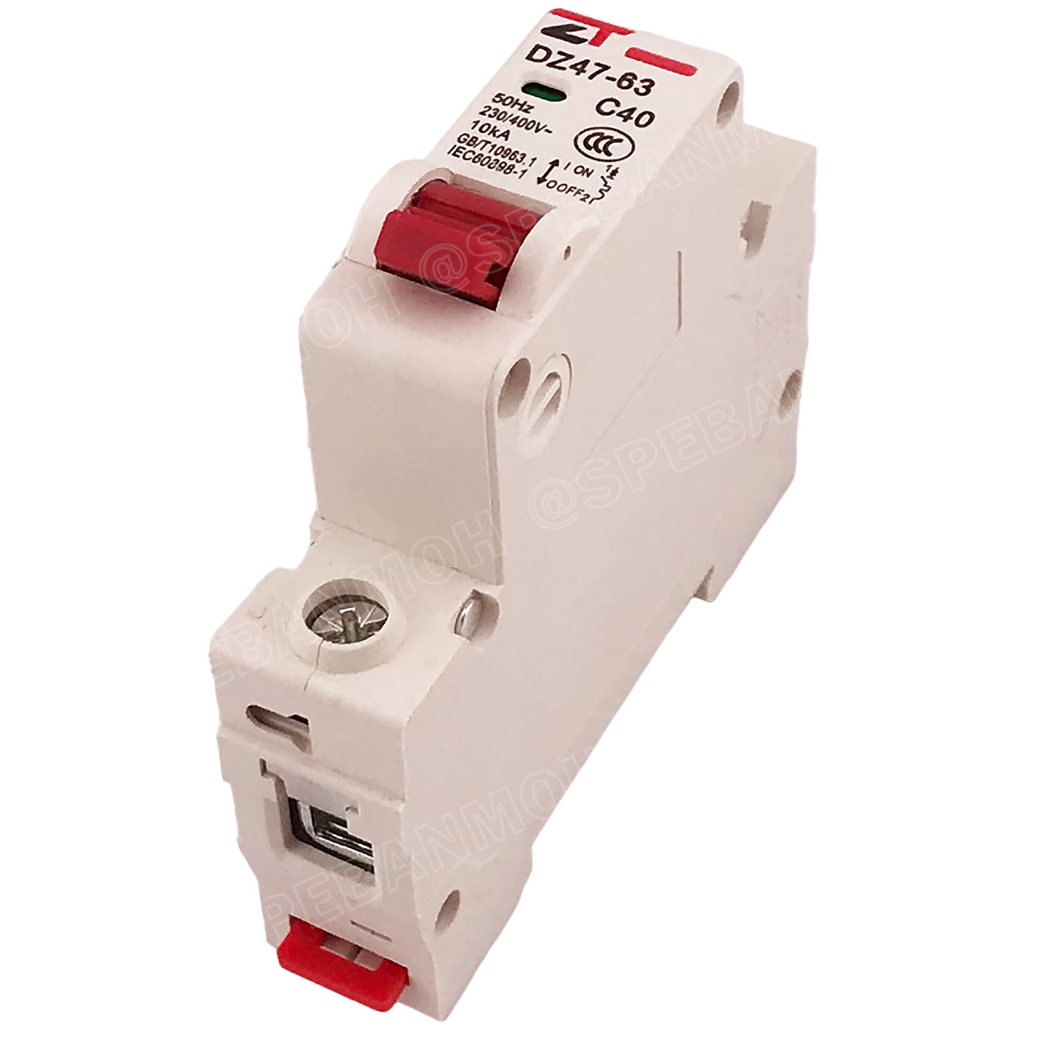 DZ47-63-1P 40A เบรกเกอร์ ลูกย่อย ยึดรางปีกนก 1P 40A AC Circuit Breaker เบรกเกอร์ตัดไฟเกิน 1โพล 40แอมป์ คัดเอาท์ ป้องกันกระแสเกิน Overload ป้องกันการลัดวงจร Short circuit เบรกเกอร์ตัดไฟ เบรกเกอร์ลูกย่อย Ac Circuit Breaker ไฟบ้าน 230V/400V AC มินิเซอกิตเบรก