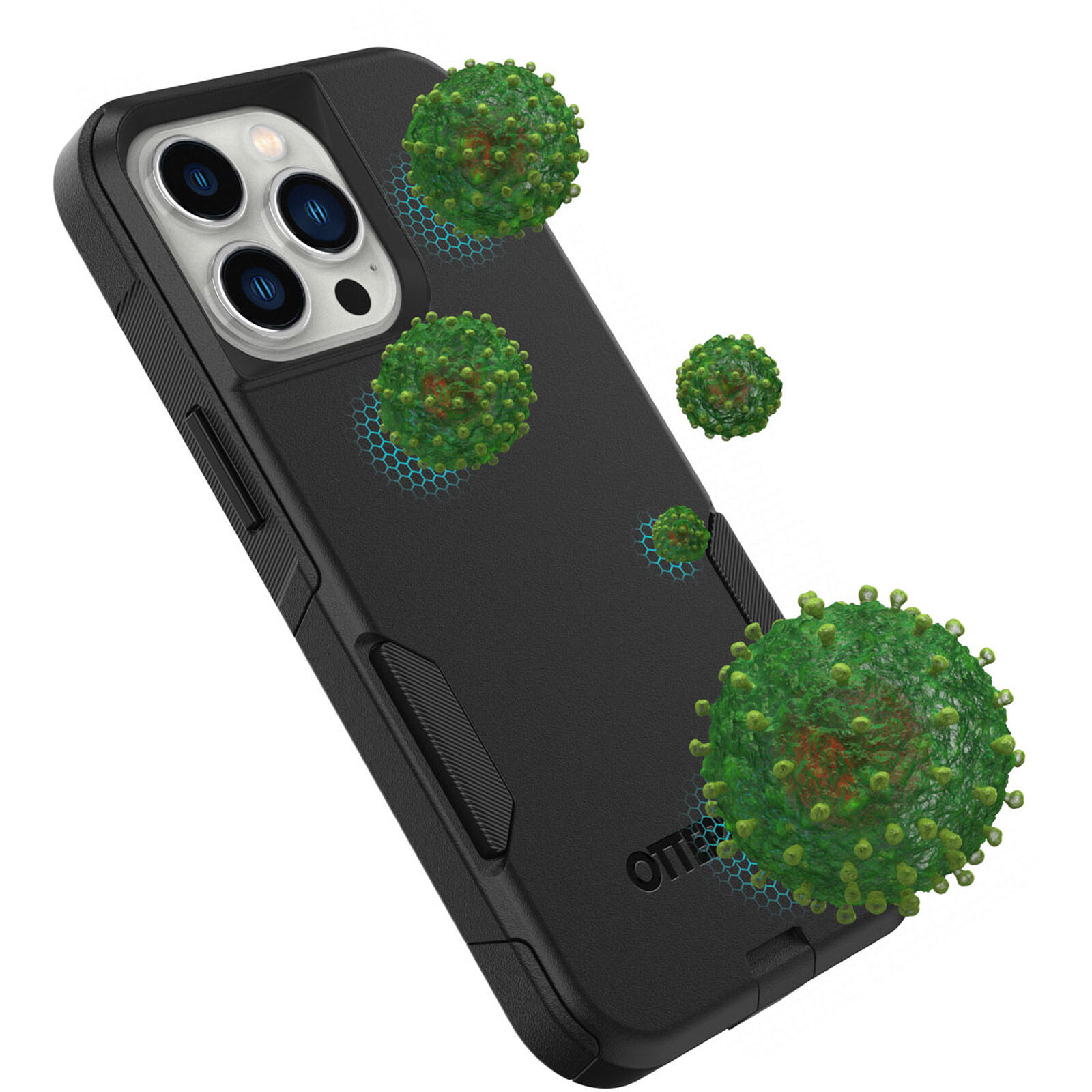 OtterBOX Commuter Series Antimicrobial 13 Pro BLACK เคสกันกระแทก Dual layer ดีไซน์ดุดัน เท่ มีสไตล์เอกลักษณ์เฉพาะตัว รับประกันสินค้า 1 ปี