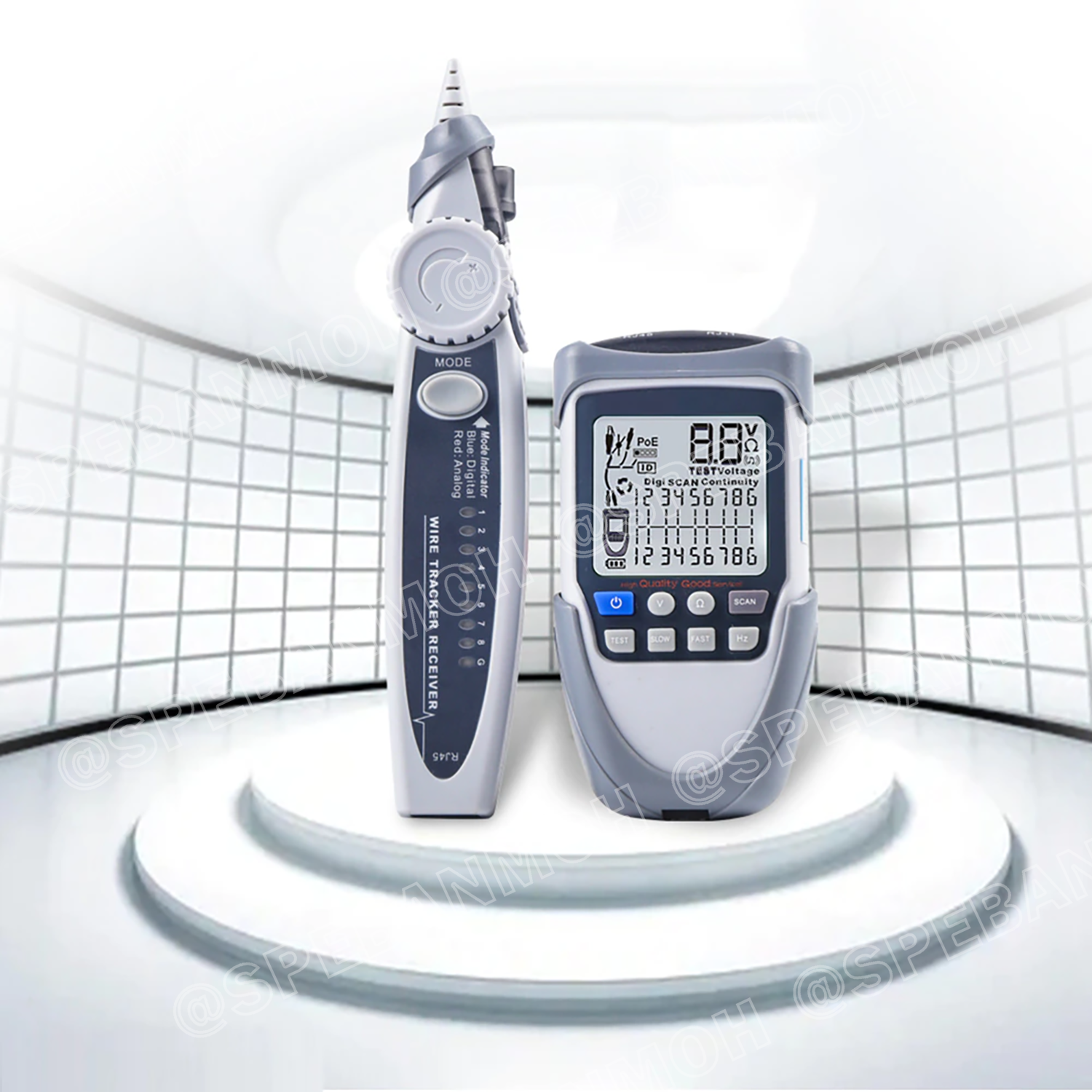 ET-613 ตัวทดสอบสายเคเบิล ทดสอบ Poe เครือข่ายเครื่องติดตามความต่อเนื่องของแบตเตอรี่ขั้วตรวจสอบ POE Test Multi-Ftion เครื่องทดสอบสายเคเบิล LCD Network Cable Tester Wire Tracker Continuity Battery Voltage Polarity Check POE Test Multi-function Cable Tester