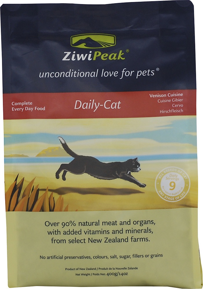 อาหารแมวเกรดพรีเมี่ยมพิเศษจากนิวซีแลนด์ ZiwiPeak Daily-Cat Venison Cuisine Air-Dried Cat Food ขนาด 400 กรัม