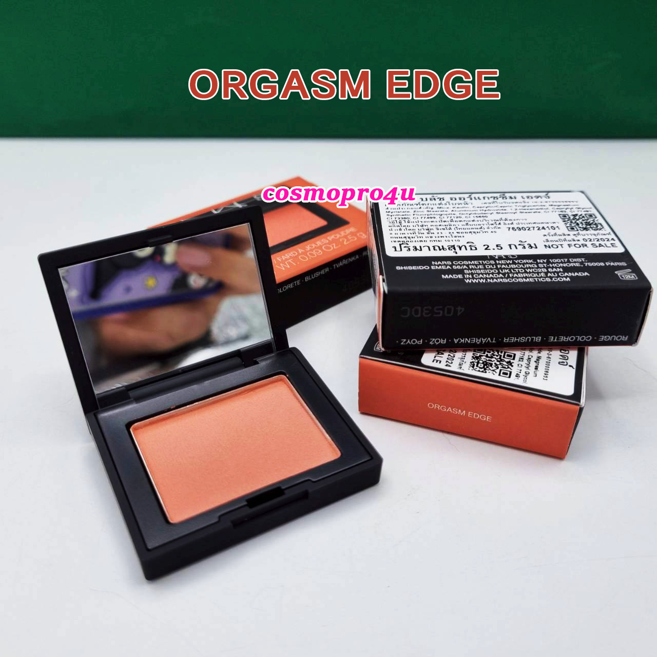 บลัชออน NARS Blush on ขนาดมินิ 2.5g นาร์ส บลัช ปัดแก้ม สี Orgasm Edge ออกัสซั่ม เอดจ์