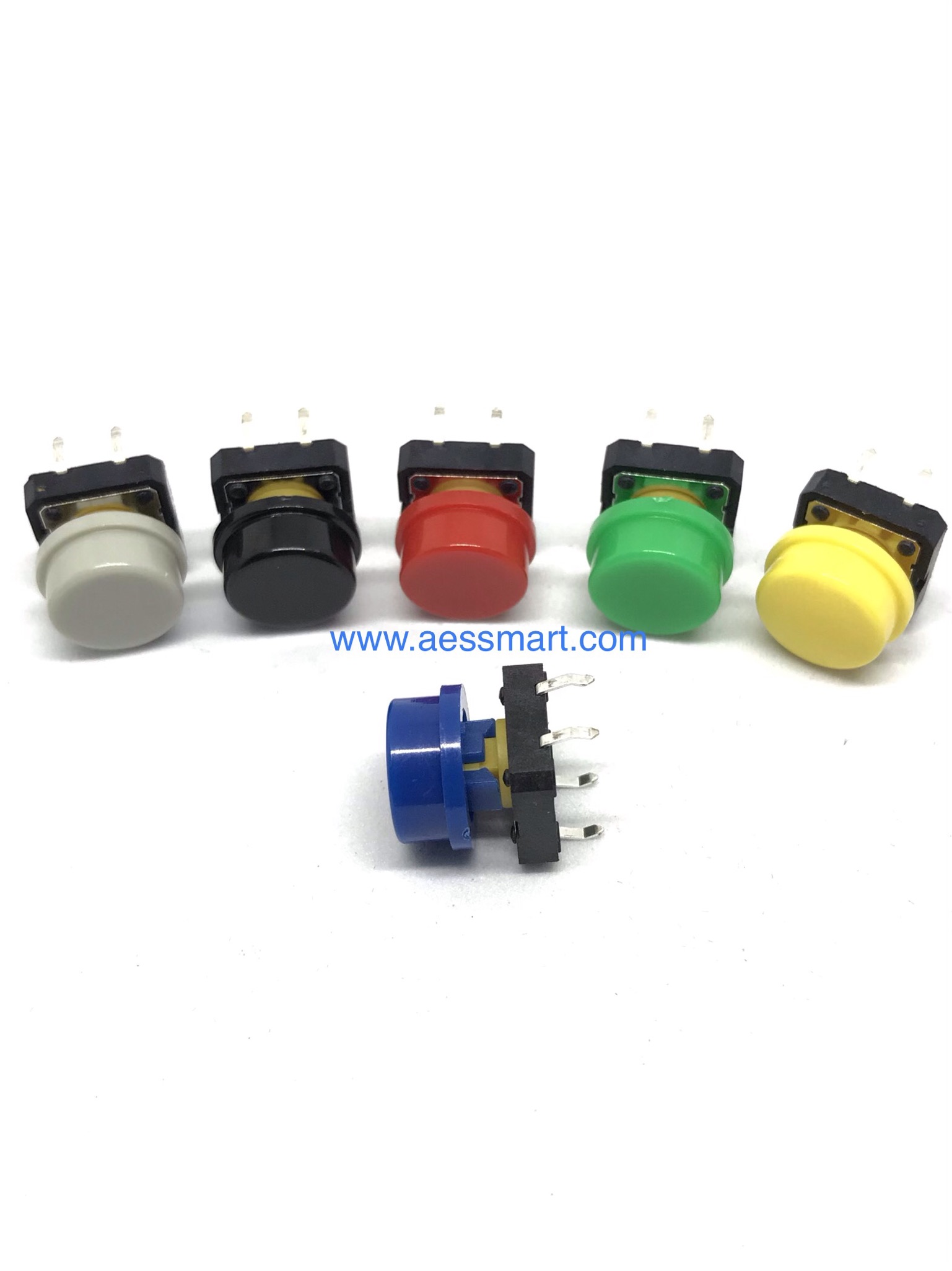 TC12PBC : Tactile Switch Button,Circular (ปุ่มกด/คละสี)