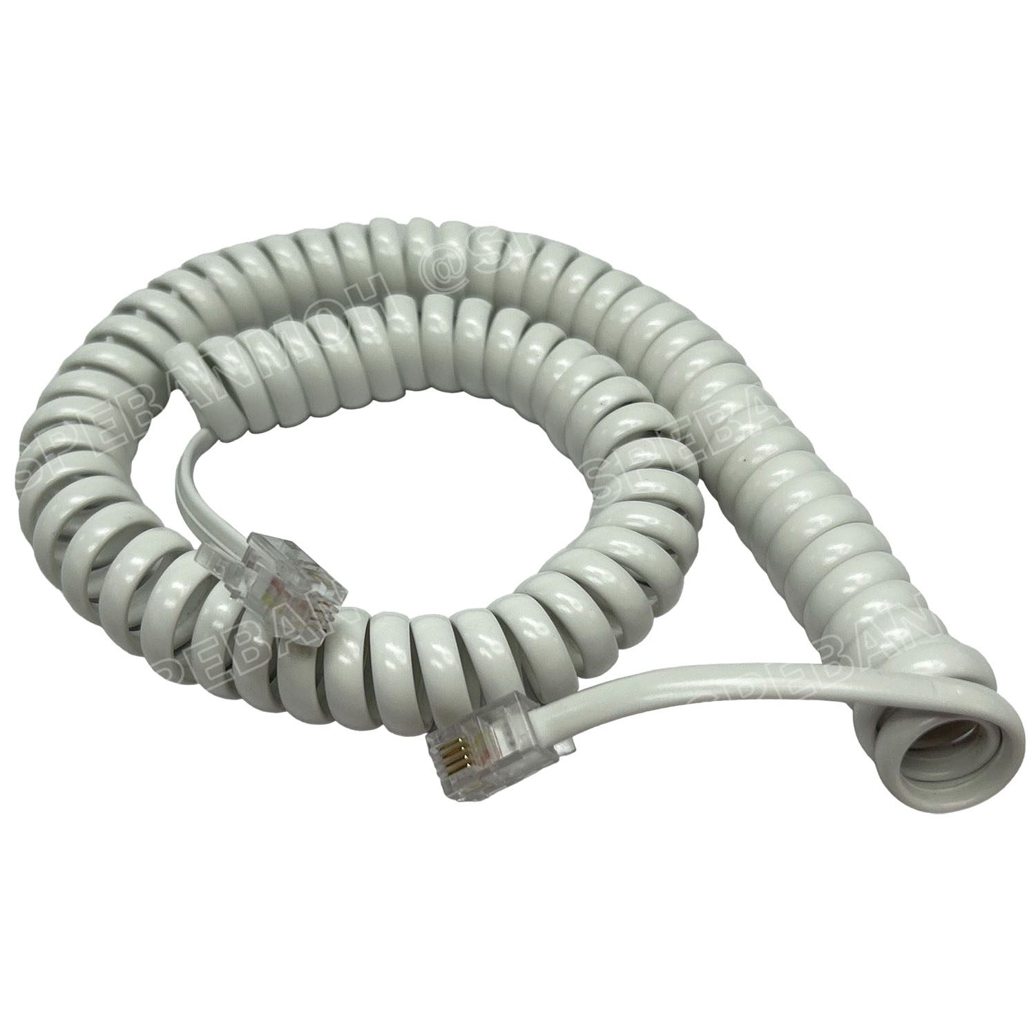 [ 1เส้น ] RJ11-4P4C สายโทรศัพท์ แบบขดสปรืง 4P ยืดได้ยาว 3เมตร RJ11 4P4C สำเร็จรูปพร้อมใช้งาน Spring Telephone Extension Cable RJ11 4P 4C ใช้ในการเชื่อมต่อ โทรศัพท์ เครื่อง แฟกซ์ โทรสาร โมเด็ม Adsl สายโทรศัพท์บ้าน 2C 4C