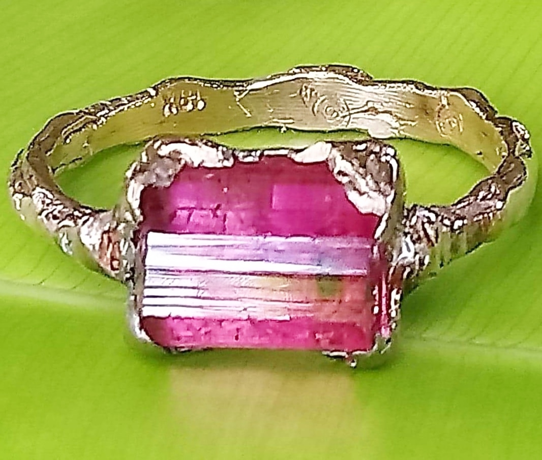 Tourmaline ring 18k rose gold