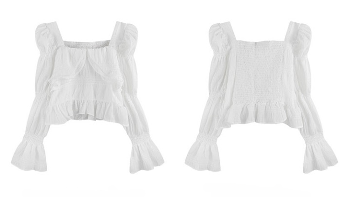 JENNY Linen blouse เบาส์แขนยาว แขนจั้มพ์