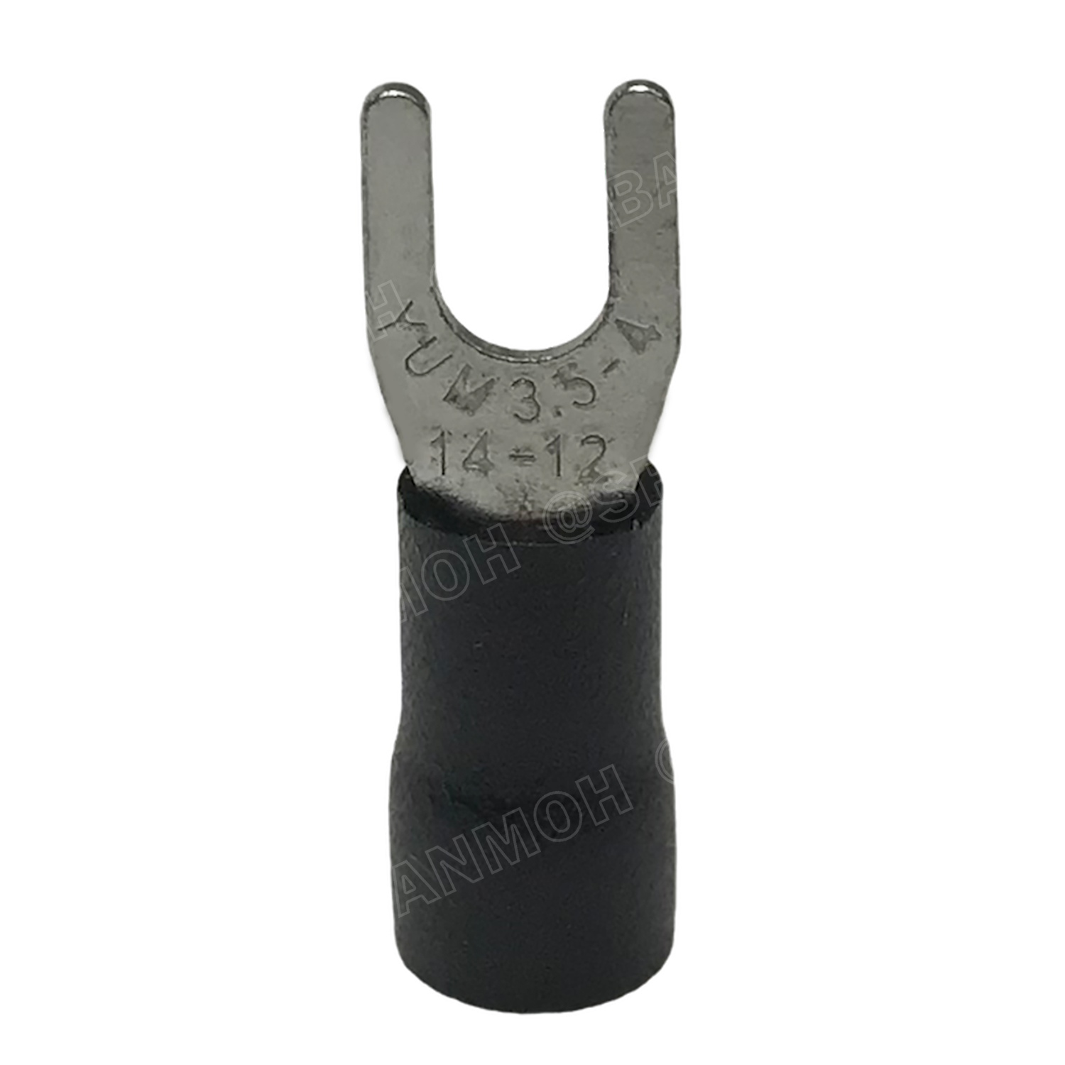 [ 100 ตัว/ถุง ] SV3.5-4 สีดำ Black หางปลาแฉก หางปลาหุ้มฉนวน Crimping Terminal เทอร์มินอล หางปลาย้ำสายไฟ หางปลาวาย หางปลาแฉกหุ้ม หางปลาแฉก Terminal Crimping หางปลา แฉกหุ้ม หางปลาต่อสาย ขั้วต่อสายไฟ หางปลาก้ามปู หางปลา