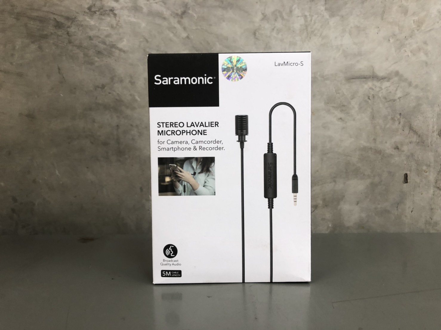 Saramonic LavMicro Stereo Lavalier Omnidirectional Microphone with 3.5mm & 6.3mm Adapter 6m cable