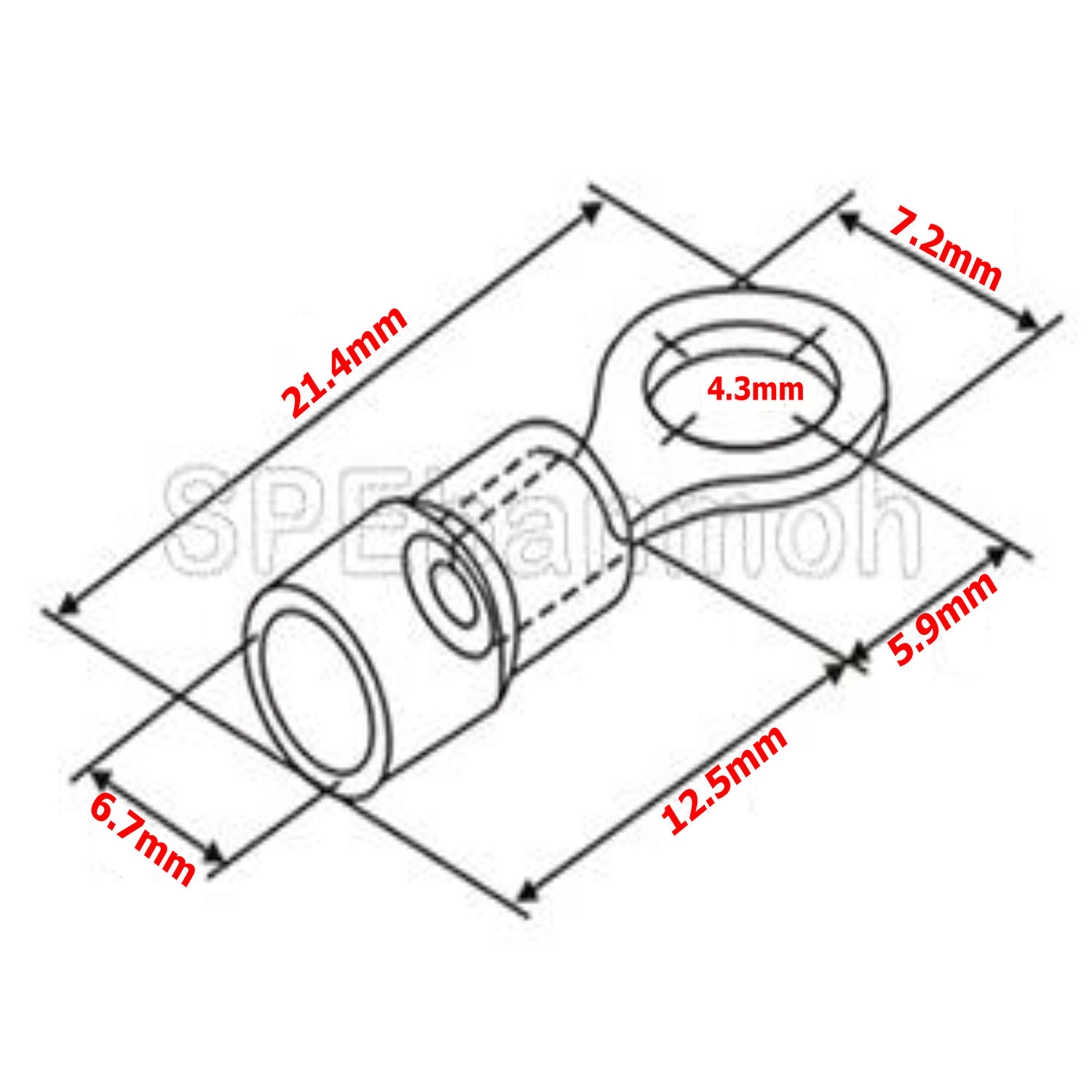 [ 100 ตัว/ถุง ] RV5.5-4 สีเหลือง Yellow สำหรับสาย 4.0-6.0 sq.mm 12-10AWG หางปลากลม หางปลาหุ้มฉนวน เทอร์มินอล หางปลาย้ำสายไฟ หางปลา หางปลากลมหุ้ม หางปลาแฉก Terminal Crimping หางปลา กลมหุ้ม หางปลาต่อสาย ขั้วต่อสายไฟ หางปลาวง หางปลา RV Spade Terminal หางปลาก