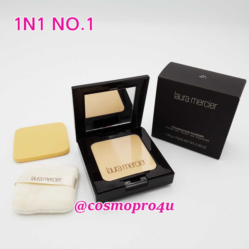 (เลือกเบอร์) แป้ง Laura Mercier Foundation Powder 7.4g แป้งผสมรองพื้น มี2พัฟ