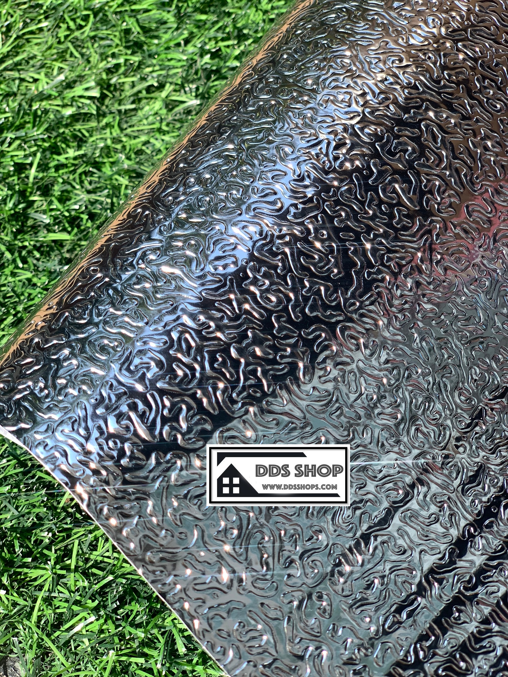 Wallpaper Sticker วอลล์เปเปอร์ติดผนัง "อลูมิเนียมสติ๊กเกอร์ติดครัวลูกคลื่น" หน้ากว้าง 122cm