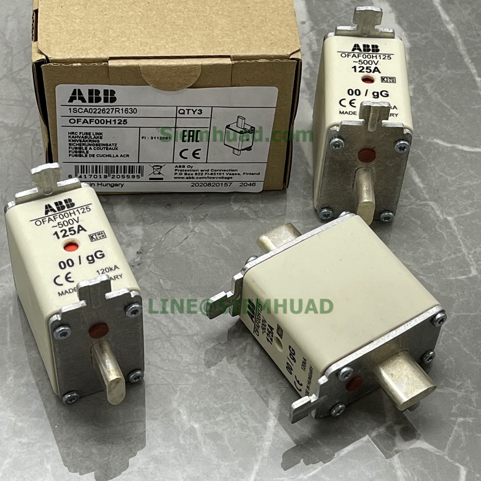 ฟิวส์ใบมีด HRC-fuse links 500 V and 690 V, 2...1250A gG and aM types (ABB) OFAF_ , OFAA_