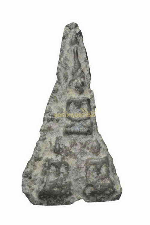 พระพิจิตรสามพี่น้อง พิมพ์สองหน้า เนื้อชินเขียว พิจิตร 64010437