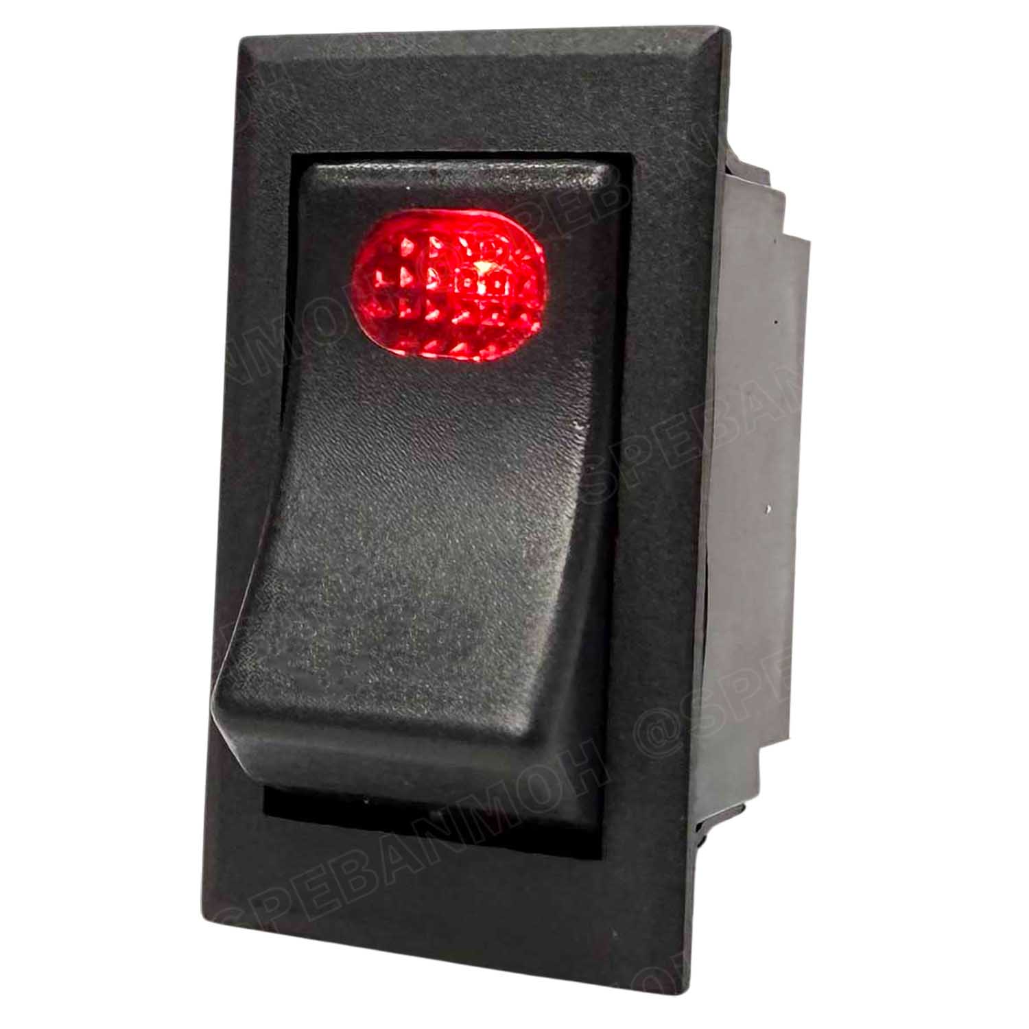 [ 1 ชิ้น ] KCD2-7-101N สวิทช์กระดก 3ขา ON-OFF ไฟจุด สีแดง 12VDC 20A 24VDC 10A DC Rocker Switch Automotive Switch สวิทช์รถยนต์ สวิทช์ไฟ 3ขา 3P SPST สวิทช์ ล็อคค้าง เปิดปิด สวิทช์ฺดีซี มีไฟ Point Lamp