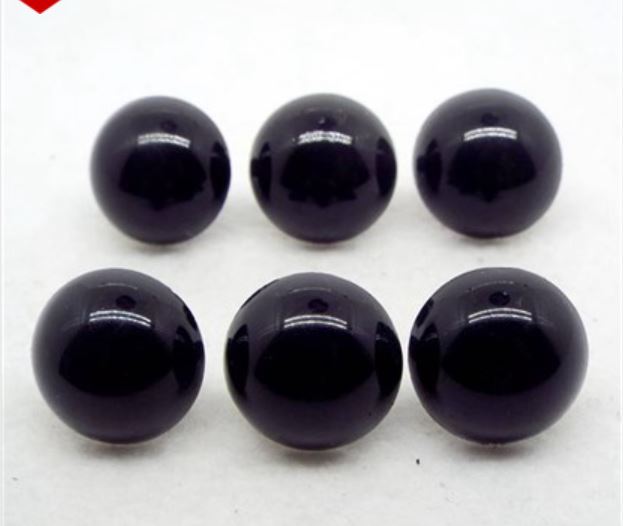 ตาตุ๊กตาก้านเสียบ ครึ่งวงกลม สีดำ พร้อมแป้นล็อค จำนวน 100 เซต