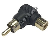 [ 5ชิ้น ] ADT-002PL-BLK ปลั๊กแปลง RCA งอ (RCA Right Angle Connector)