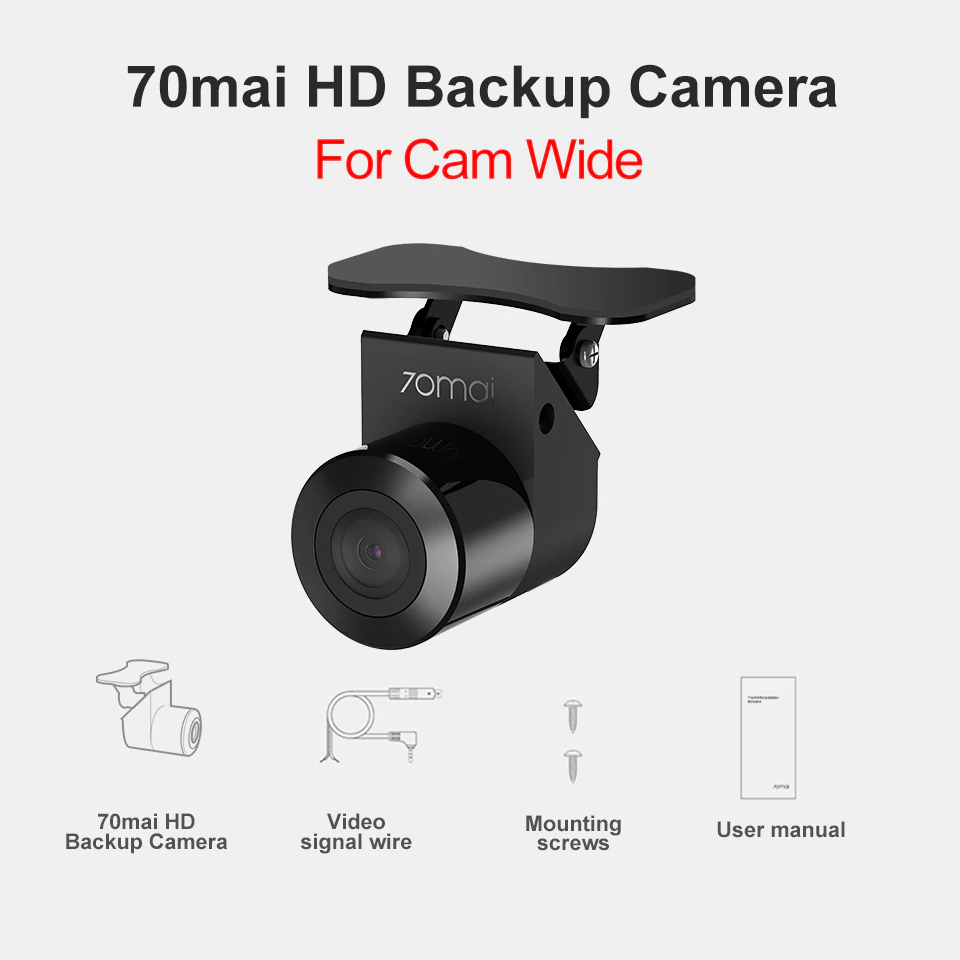 กล้องมองมุมกว้างหลังติดหลังรถ Xiaomi 70mai Midrive HD Backup Camera RC04 ใช้ร่วมกับ 70Mai รุ่น D07 รับประกันศูนย์ไทย