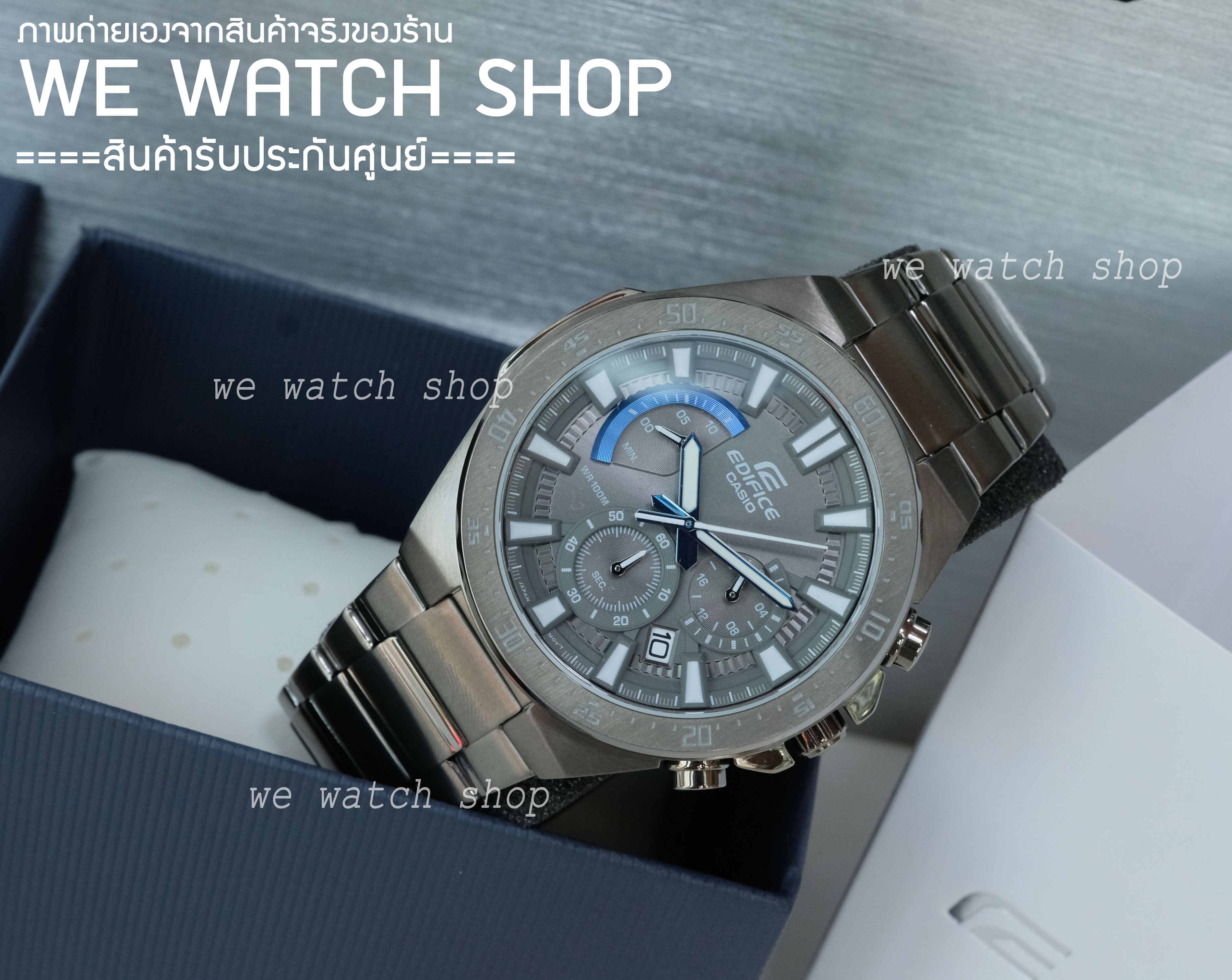 CASIO EDIFICE รุ่น EFR-563GY-1AVUDF สี เทา สายสแตนเลส สีเทา Sapphare สินค้าใหม่ ของแท้ รับประกันศูนย์ CMG