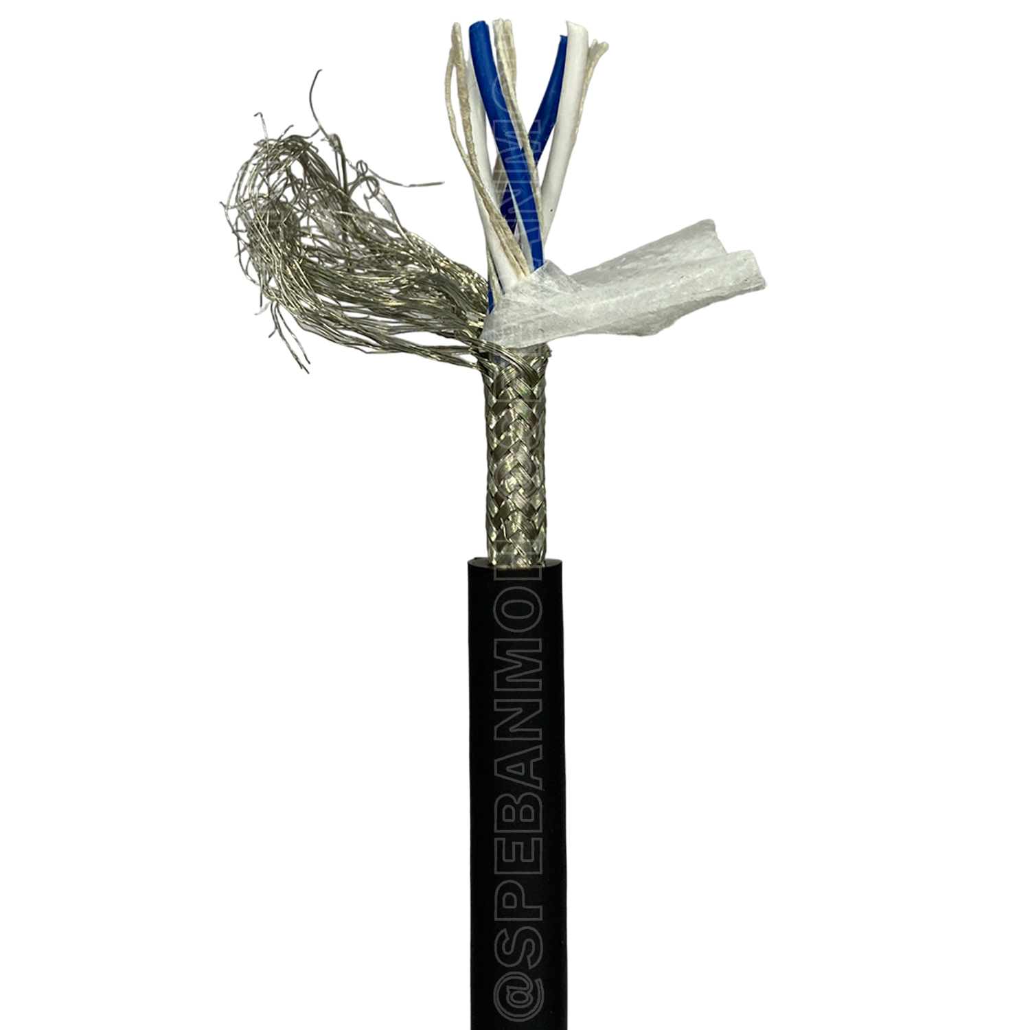 [ 1เมตร ] Belden 1192A สายสัญญาณ Belden 4Conductor 4Cx24AWG 0.2 sq.mm Microphone Cable 4C Braid Shield 92% Coverage OD 6.22mm คุณภาพสูง สายไมโครโฟน Microphone Cable Audio Cable 24 AWG ชีลถัก 92% ทองแดงเคลือบดีบุก TC Braid Shield Star Quad Microphone Cable