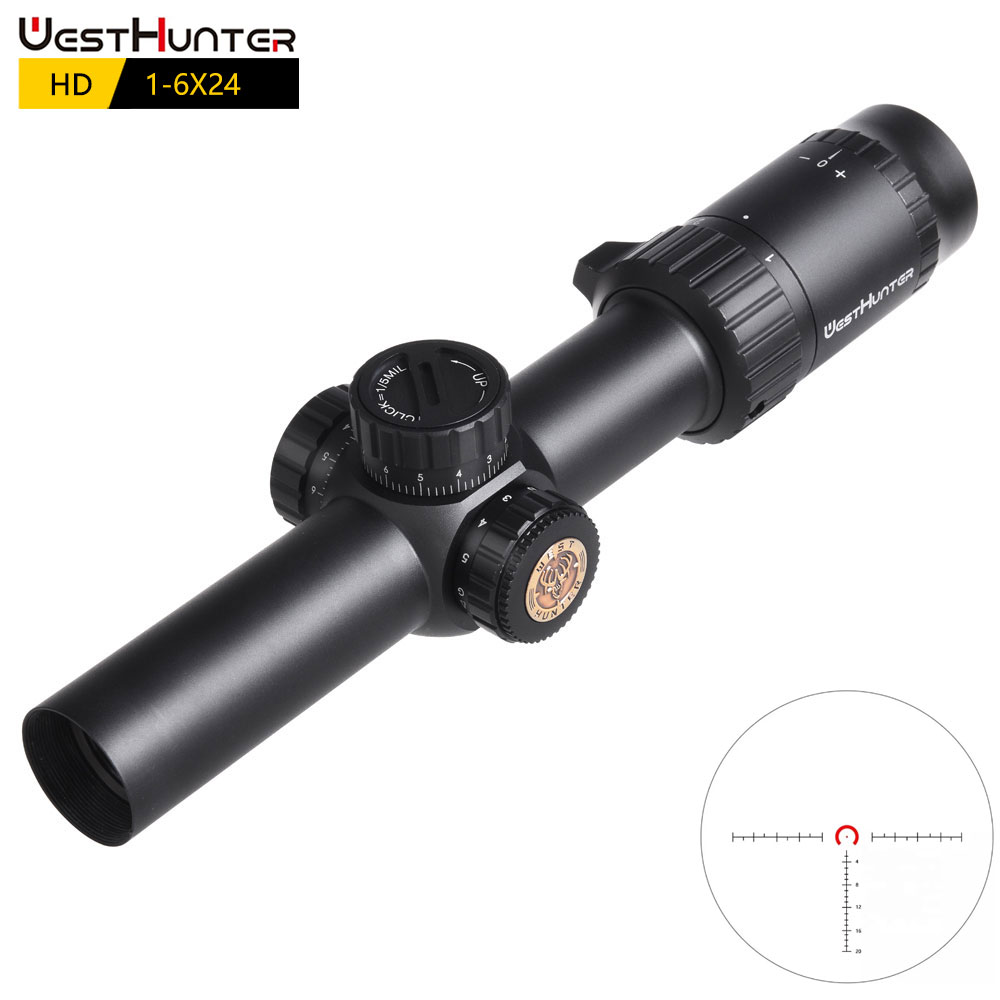 กล้องติดปืน WEST HUNTER HD 1-6X24IR scope Compact