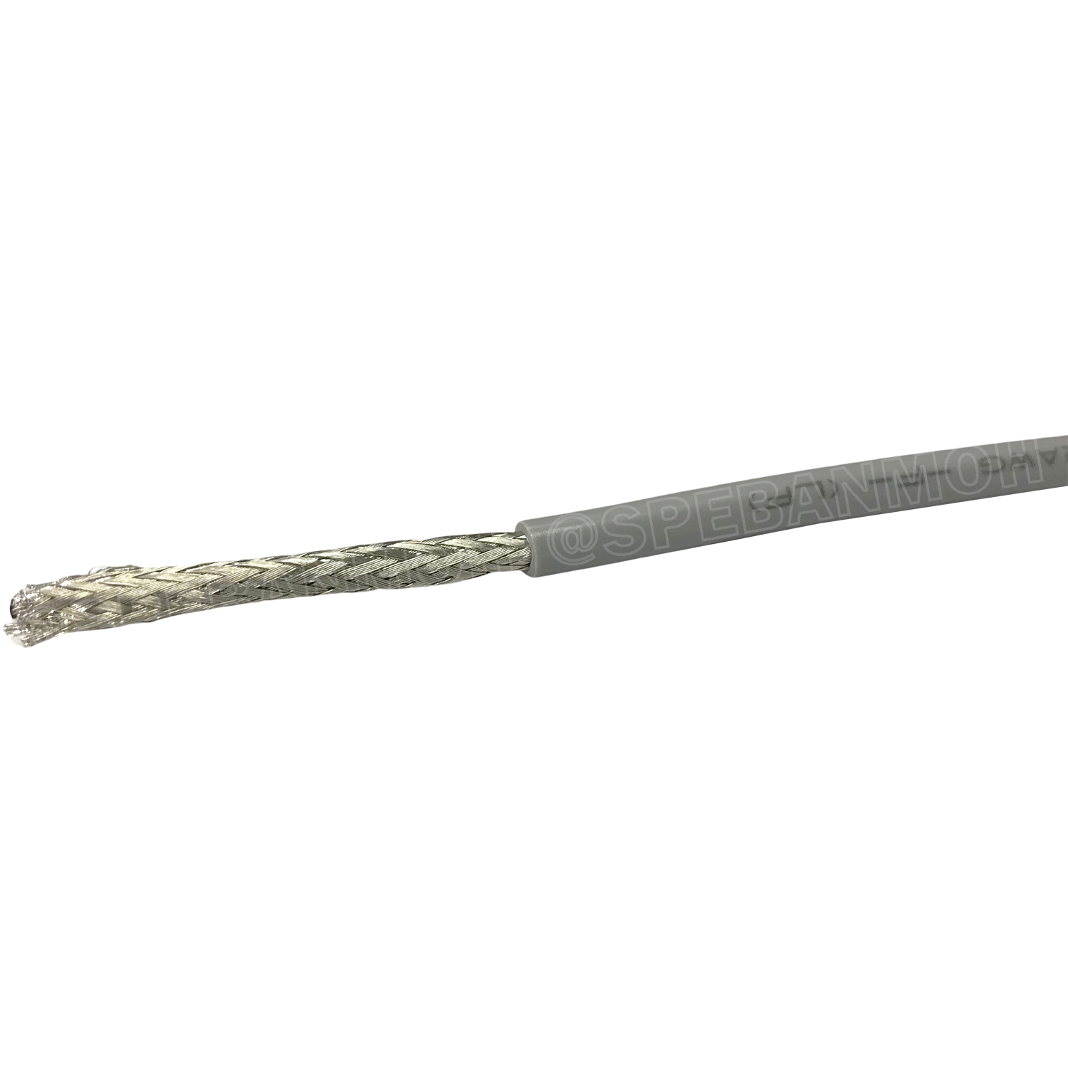 [ 2 เมตร ] TW-2464BS-22AWG-02C เทา Grey สายมัลติคอร์ 2 คอร์ ขนาด 22AWG 2Cx22AWG UL2464 300V 80°C AWG22 เบอร์ 22 สายชีลรอบ Braid Shielded Multicore Cable 2C Computer Cable TCU Tinned Stranded Copper AWM 2464 22AWG VW-1 80°C 300V E150612 Thai Wonderful