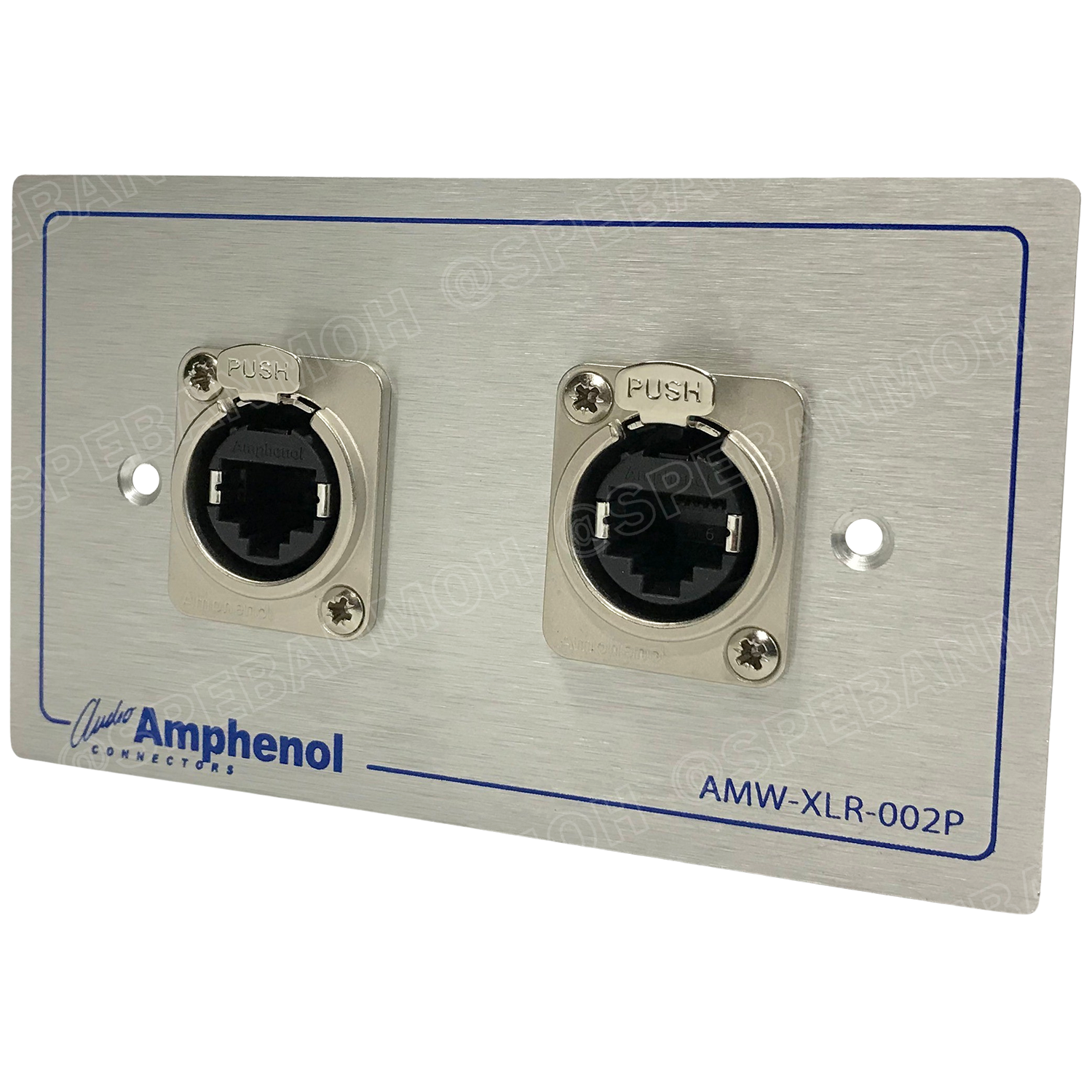 [ 1ชุด ] AMW-RJ45-C6-02P ชุดเพลทแอมฟีนอล Amphenol RJ45 Outlet Panal for XLRnet CAT6 2 Port With Connecter RJX8FD6110 เพลท 2ช่อง RJ45 เพลทแอมฟินอล RJX8FD6110 คอนเน็คเตอร์ เพลทแลนด์ Amphenol Plate อุปกรณ์อินเตอร์เน็ต RJ45 เมียติดแท่น