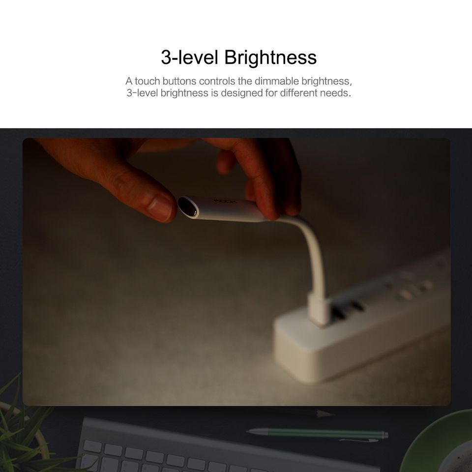 Rock Space Mini USB fan & Light White BUILT-IN MINI FAN &LED LIGHT รับประกัน 1 เดือน