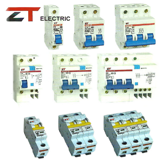 เซอร์กิตเบรคเกอร์ MINIATURE CIRCUIT BREAKERS (MCBs), เบรกเกอร์กันดูด RCBO (Residual Current Circuit Breaker) (ZT) DZ47, DZ47LE, DZ50