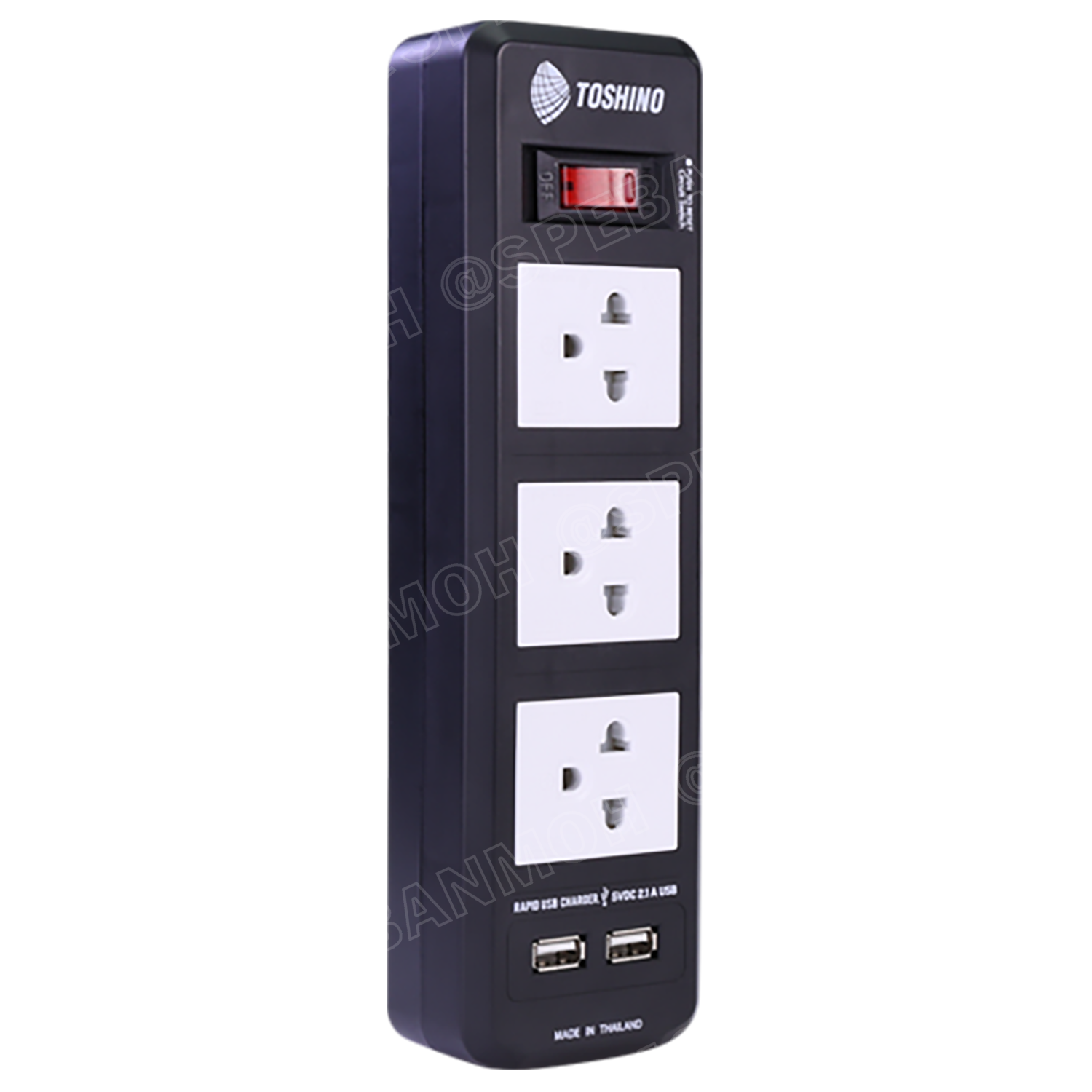BVC315USB-3M ปลั๊กพ่วง TOSHINO รุ่น BVC Series USB ยาว 3 เมตร รางปลั๊ก TOSHINO 3ช่อง 2USB 2.1A BVC315USB 3เมตร 16A 3600W ระบบ ป้องกันกระแสไฟเกินอัตโนมัติ ระบบ ป้องกันกระแสไฟเกิน อัตโนมัติ มาตรฐาน ม่านนิรภัย ป้องกันนิ้วมือสัมผัสทองเหลืองด้านใน เต้ารับผลิตจ