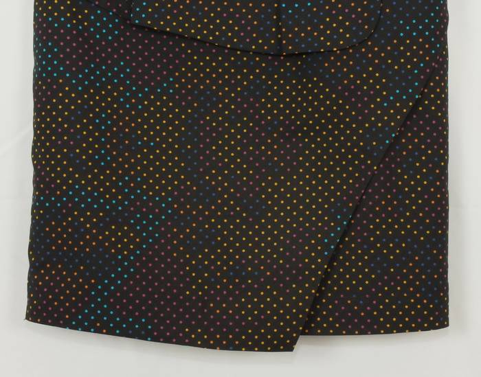 SK-223 กระโปรงแฟชั่น&ทำงาน ทรงสอบ ผ้าคอตต้อนญี่ปุ่นพื้นดำ MINI DOT ลายจุดหลากสี