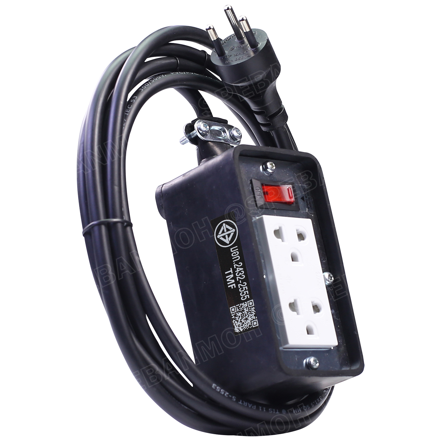 TRS315T-20M สายไฟ ยาว 20 เมตร ปลั๊กยาง Toshino TRS 315T 20M ยาว 20เมตร ปลั๊กพ่วง Toshino ปลั๊กไฟ Toshino ปลั๊กไฟยาง TR-315T 3 x 1.5 sq.mm.บล็อกยาง ปลั๊กไฟสนาม ยางพารา ทนต่อแรงกระแทก ทนแรงกระแทก ปลั๊กไฟ ภายนอก บล็อกต่อสายไฟทำจาก ยางพารา พร้อมเต้ารับ เต้าเส
