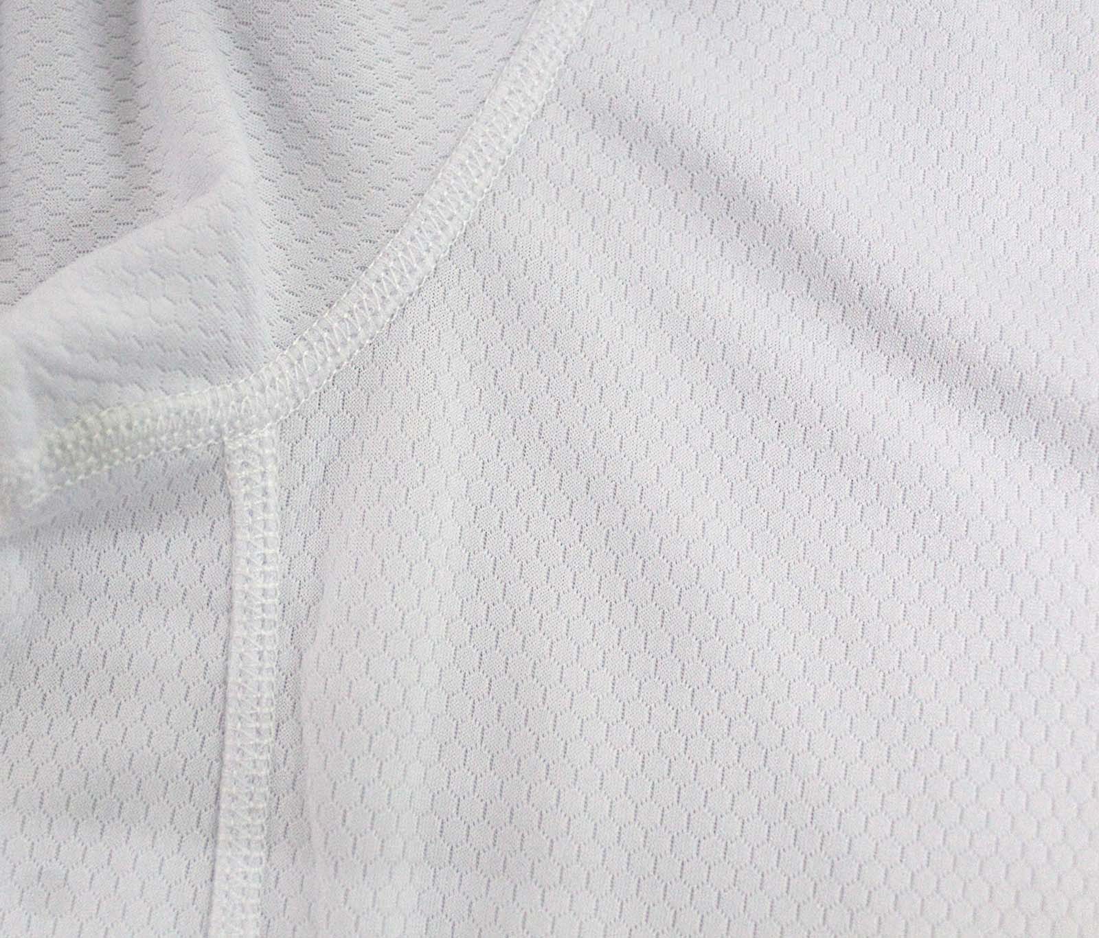 เสื้อคอกลม คอกลมไหล่สโลป ผ้าลายรังผึ้ง ไมโคร 100% สีขาว ใส่สบาย ระบายเหงื่อได้ดี