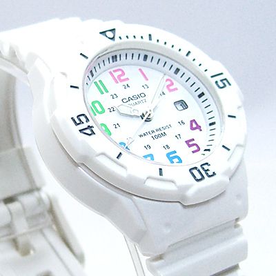 Casio รุ่น LRW-200H-7BVDF สีขาว สายยางเรซิ่น สินค้าของเเท้