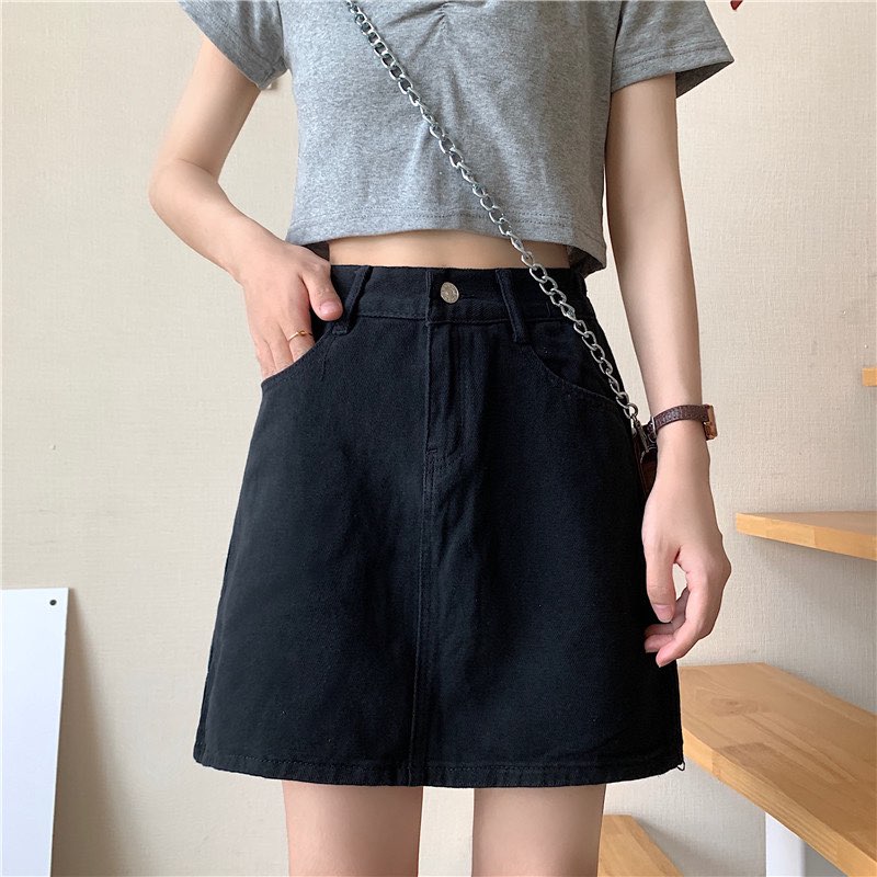 BASIC Denim mini skirt กระโปรงยีนส์สั้น